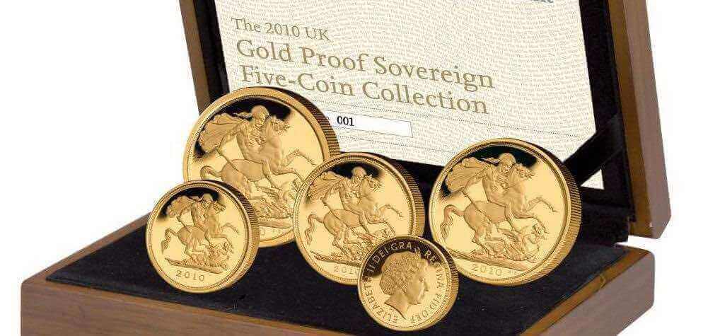 Gold sovereigns can be bought in proof sets, these are published each year