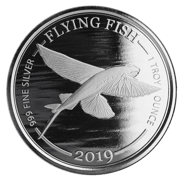 elf Barbados Dollar 1974 FM Proof Flying Fish 